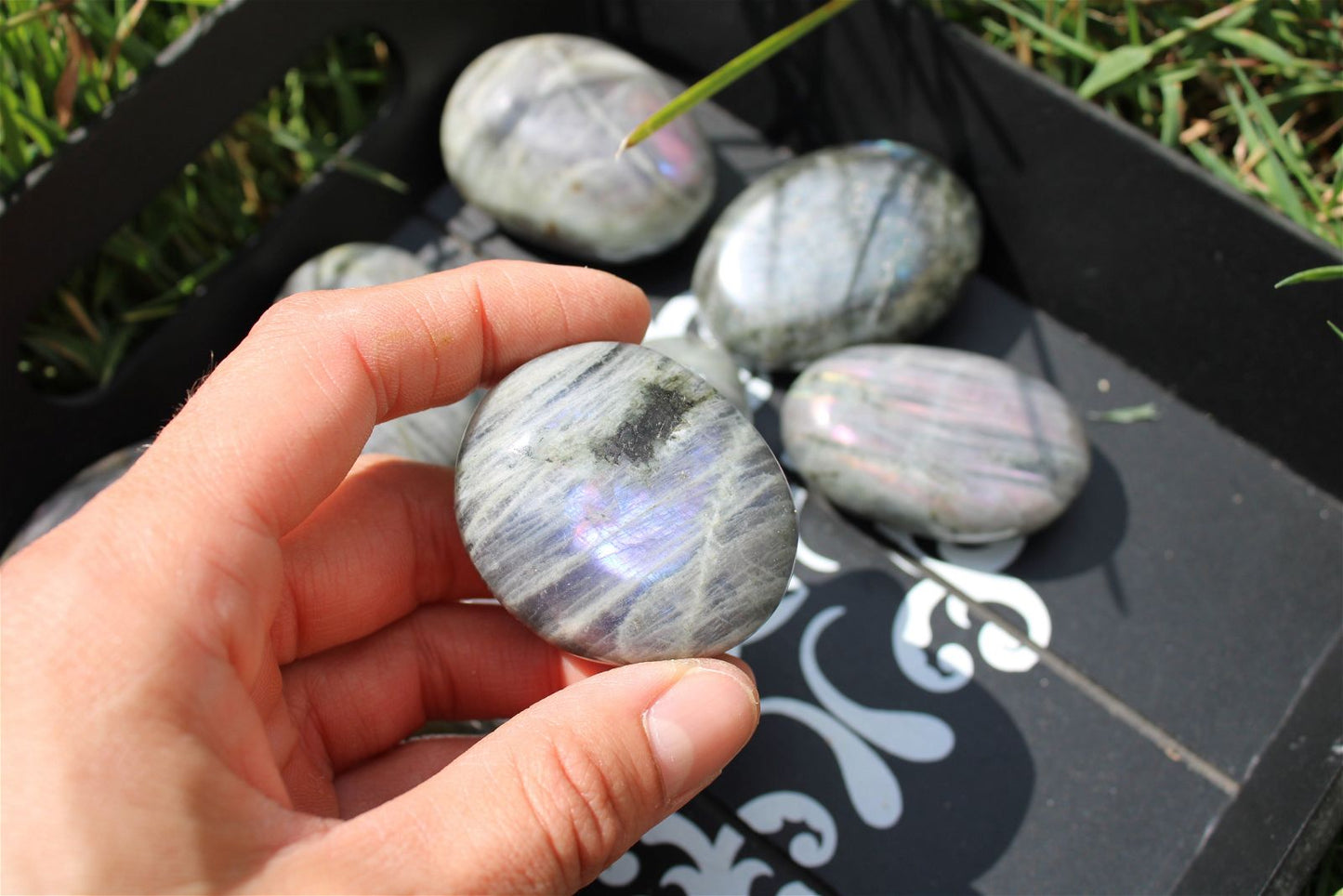 1 galet de labradorite violette - Aurore Lune 