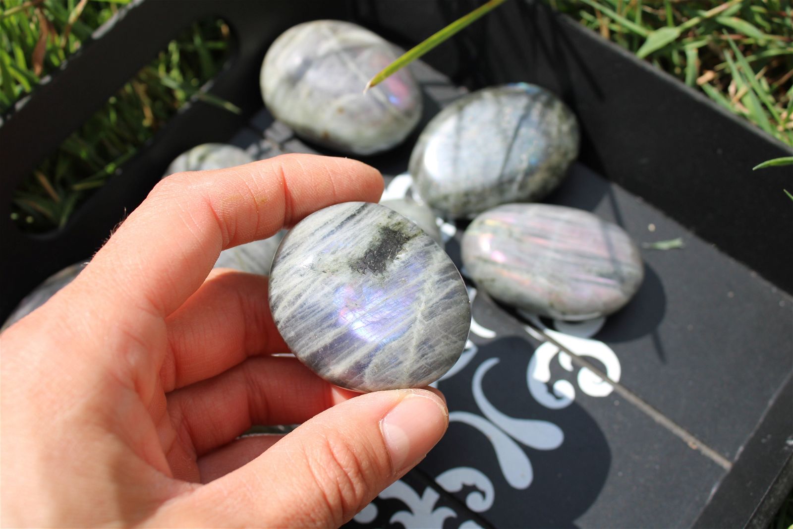 1 galet de labradorite violette - Aurore Lune 