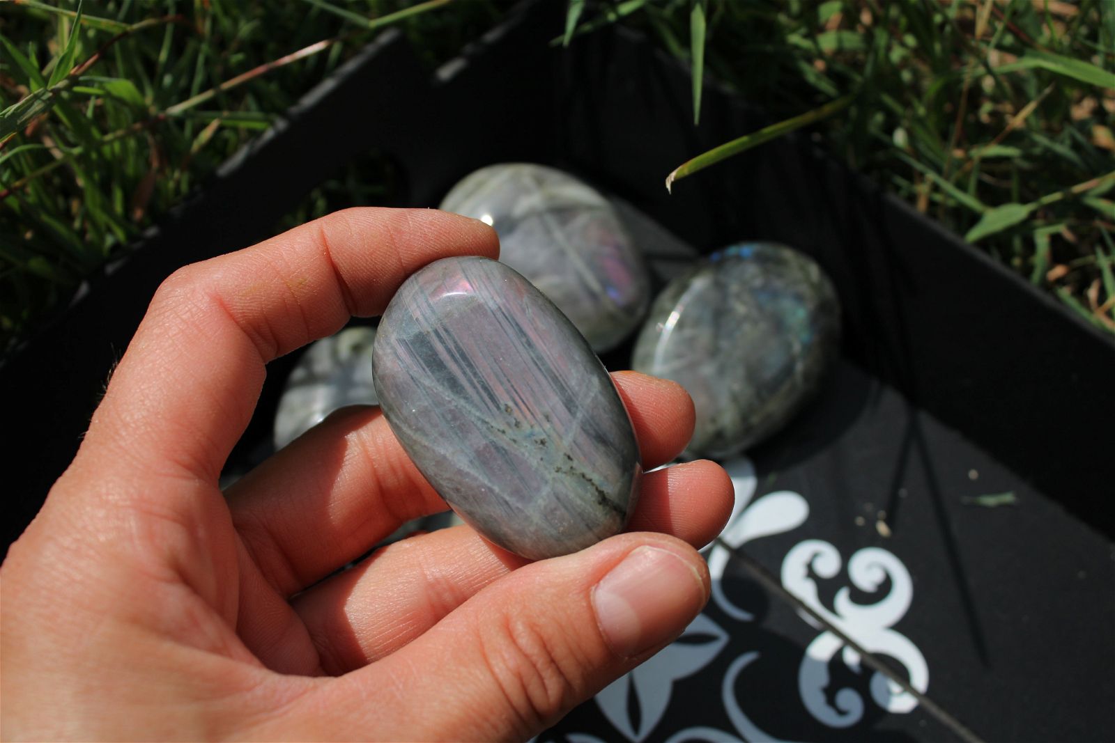 1 galet de labradorite violette - Aurore Lune 