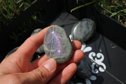 1 galet de labradorite violette - Aurore Lune 