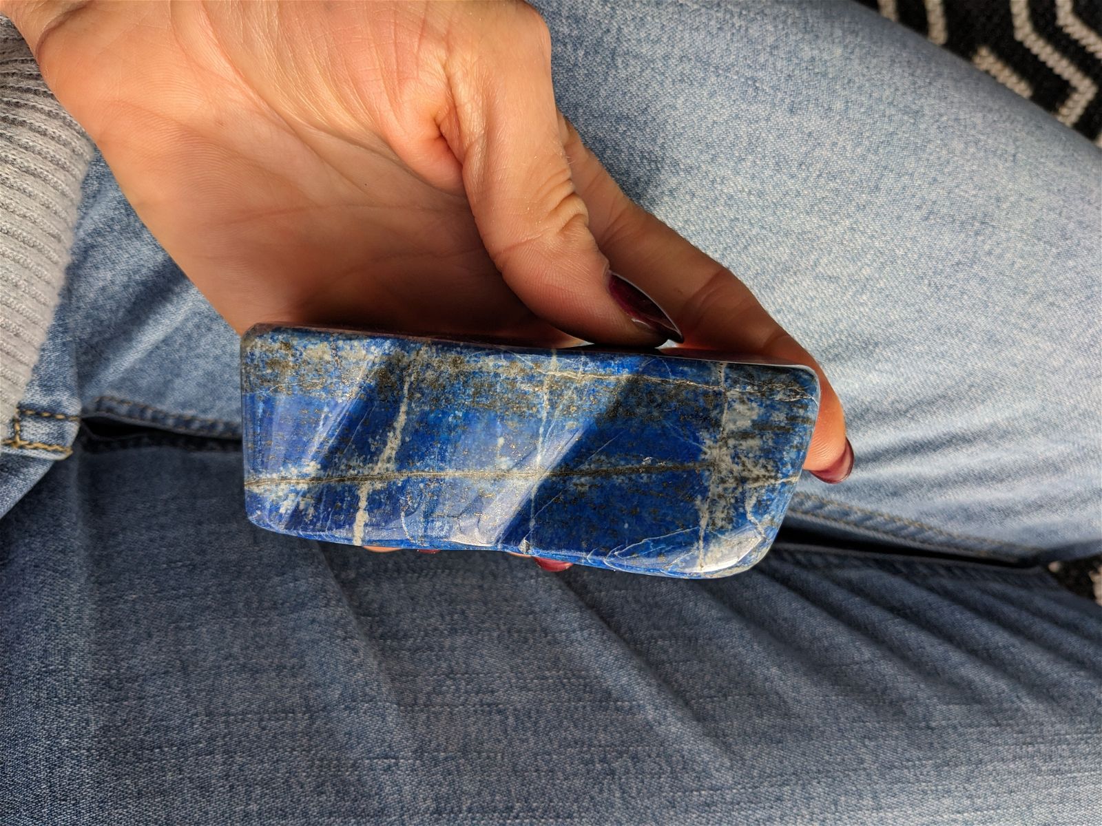 1 lapis lazuli à poser 9.5 cm - Aurore Lune 