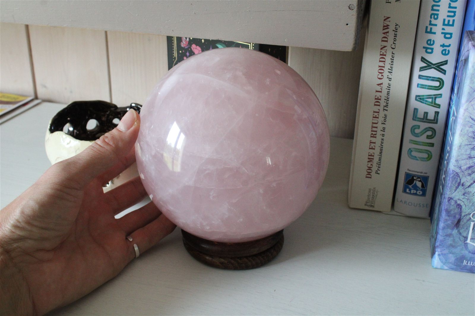 1 magnifique sphère en quartz rose X XL 13 cm - Aurore Lune 