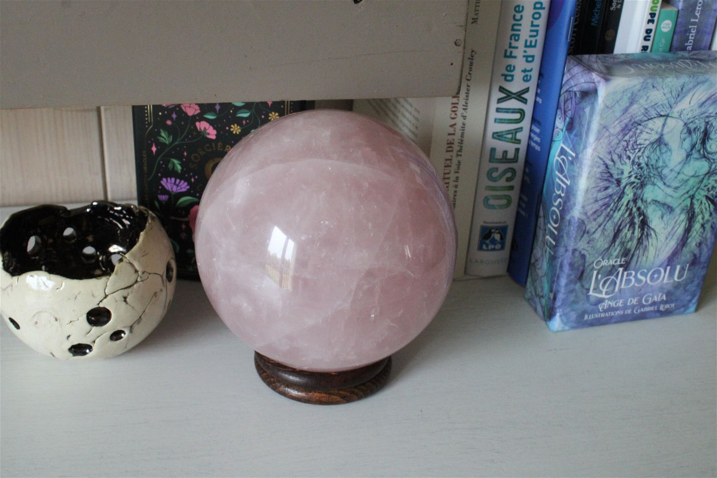 1 magnifique sphère en quartz rose X XL 13 cm - Aurore Lune 