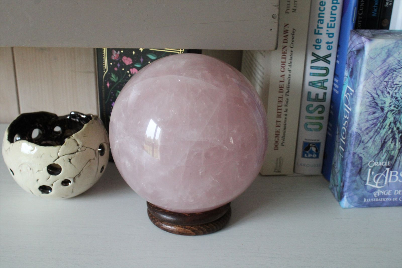 1 magnifique sphère en quartz rose X XL 13 cm - Aurore Lune 