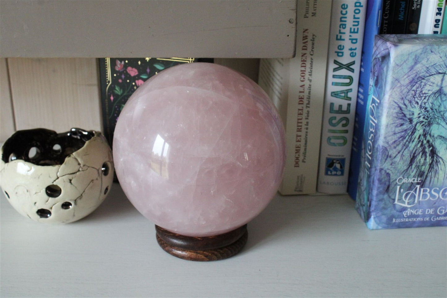 1 magnifique sphère en quartz rose X XL 13 cm - Aurore Lune 