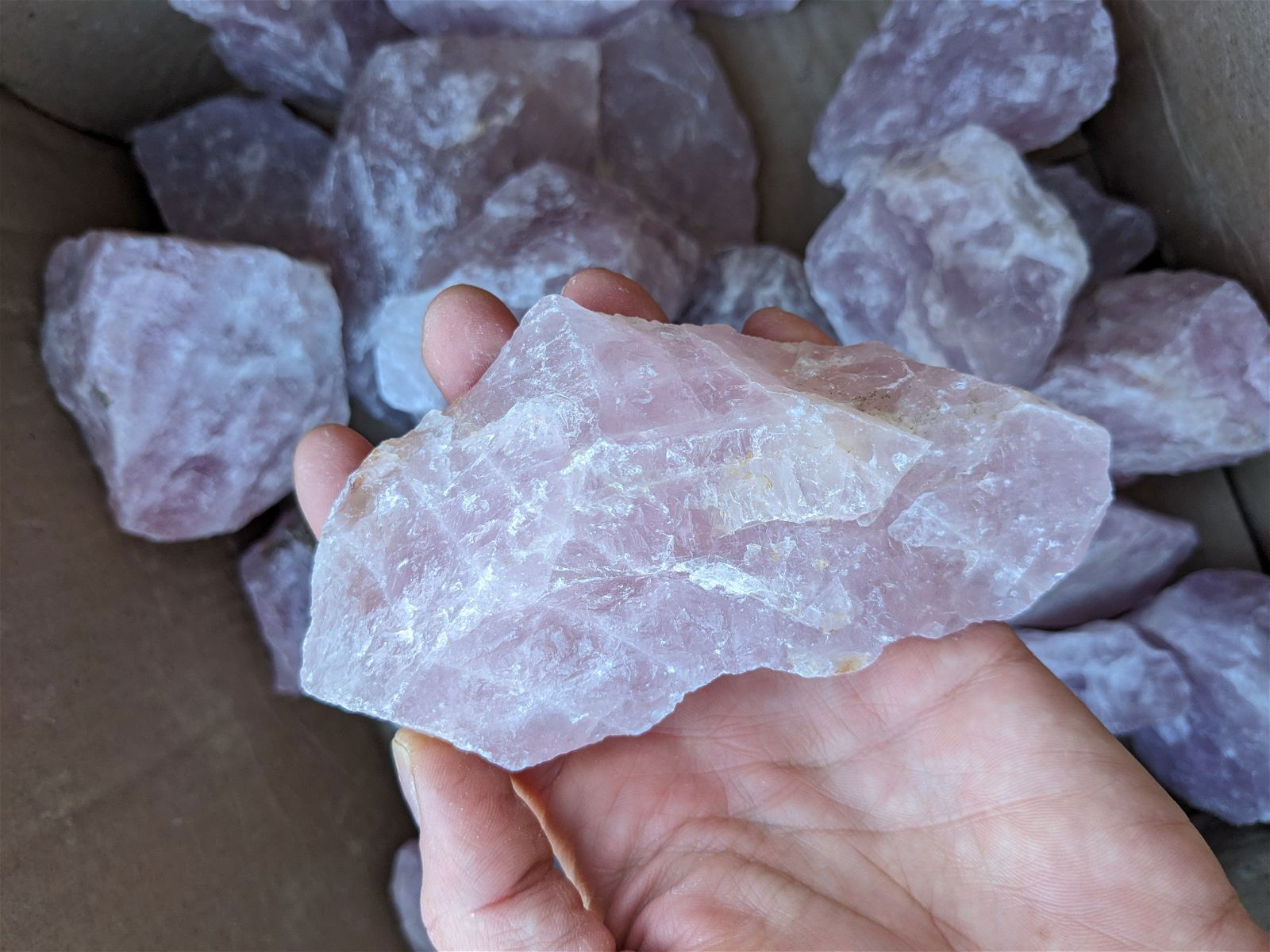1 morceau brut de quartz rose - Aurore Lune 