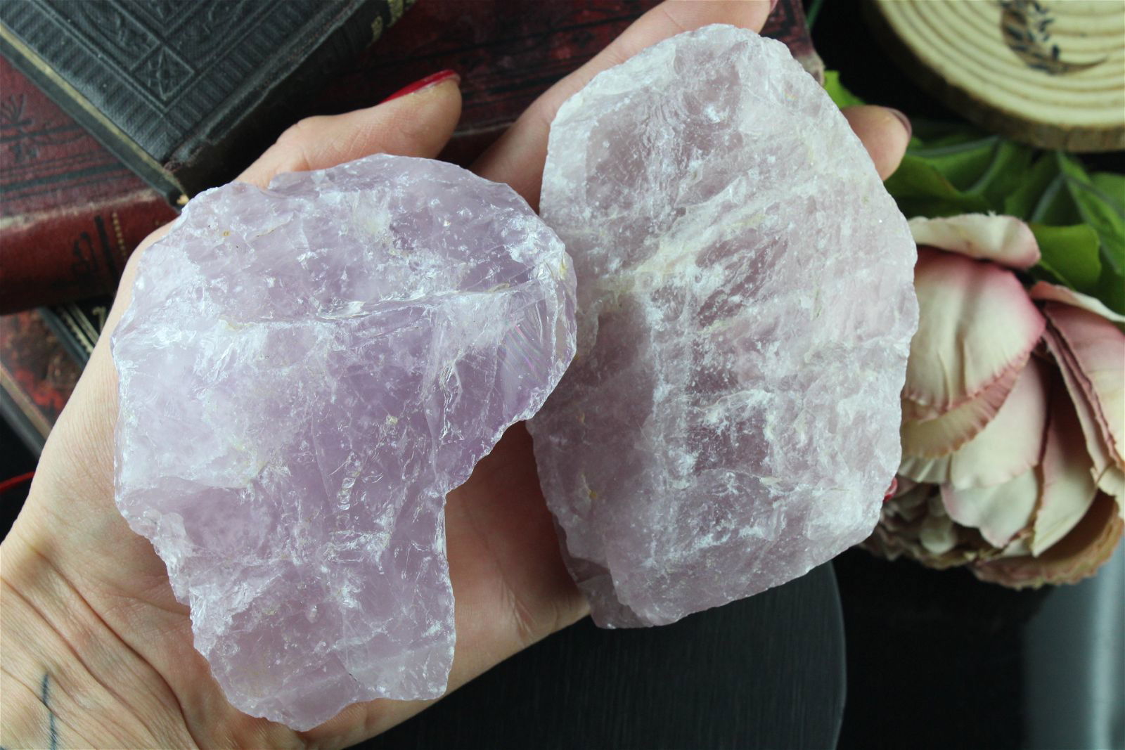 1 morceau brut de quartz rose - Aurore Lune 