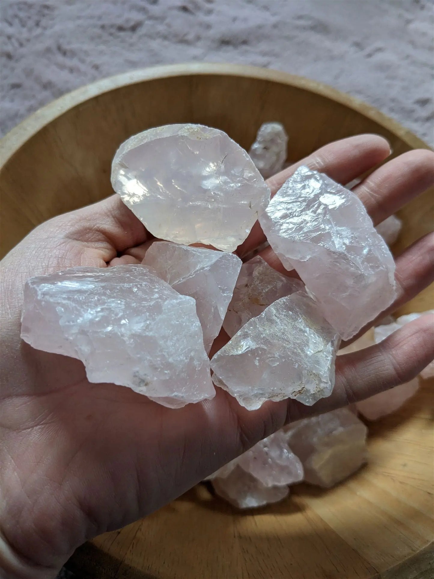 1 morceau brut de quartz rose moyen - Aurore Lune 