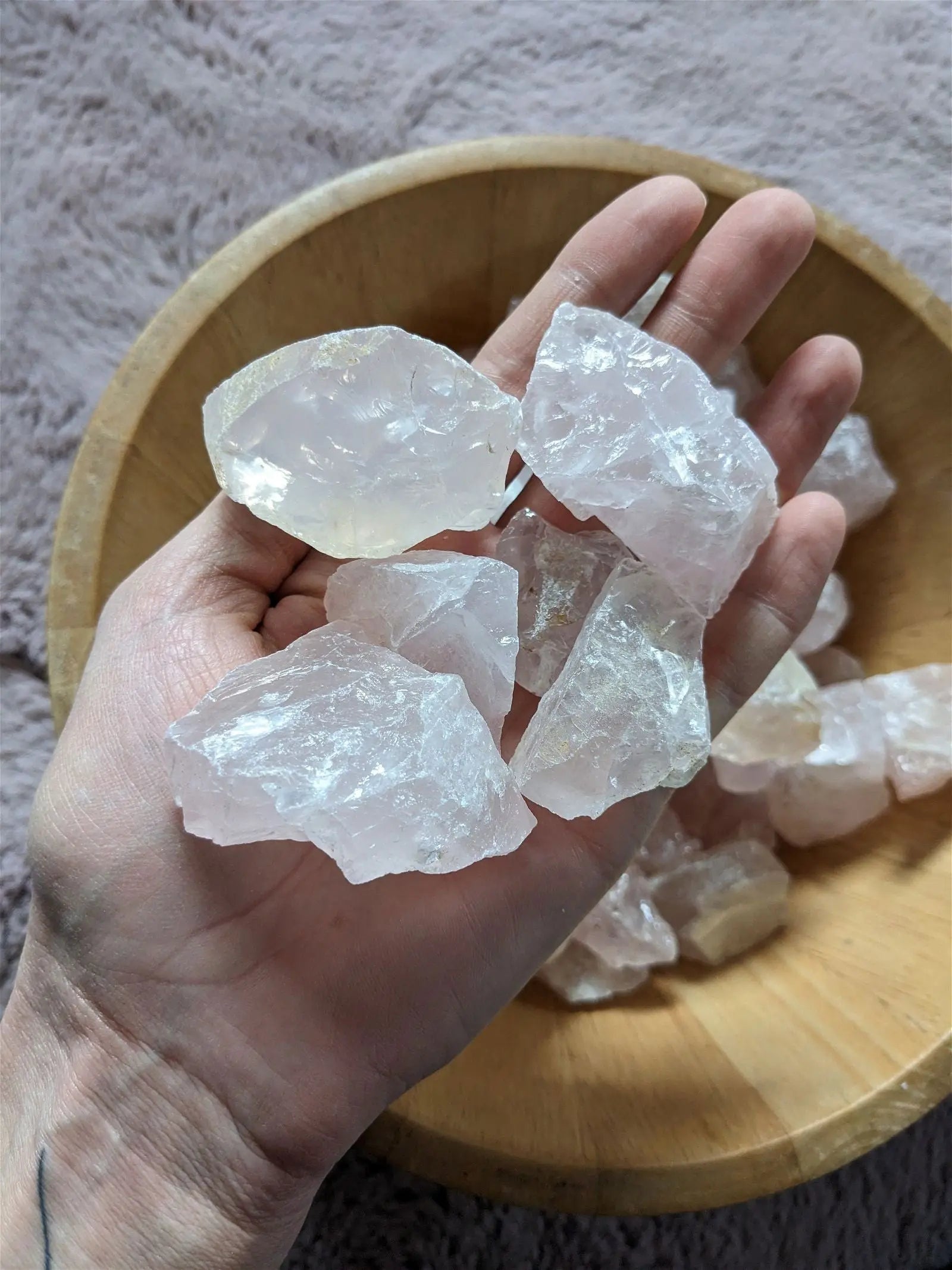 1 morceau brut de quartz rose moyen - Aurore Lune 