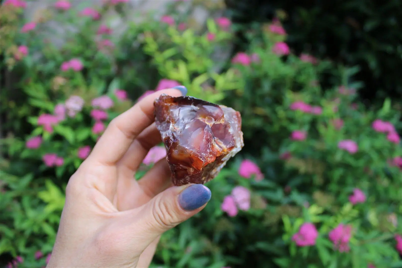 1 morceau d agate -  cornaline brute - Aurore Lune 