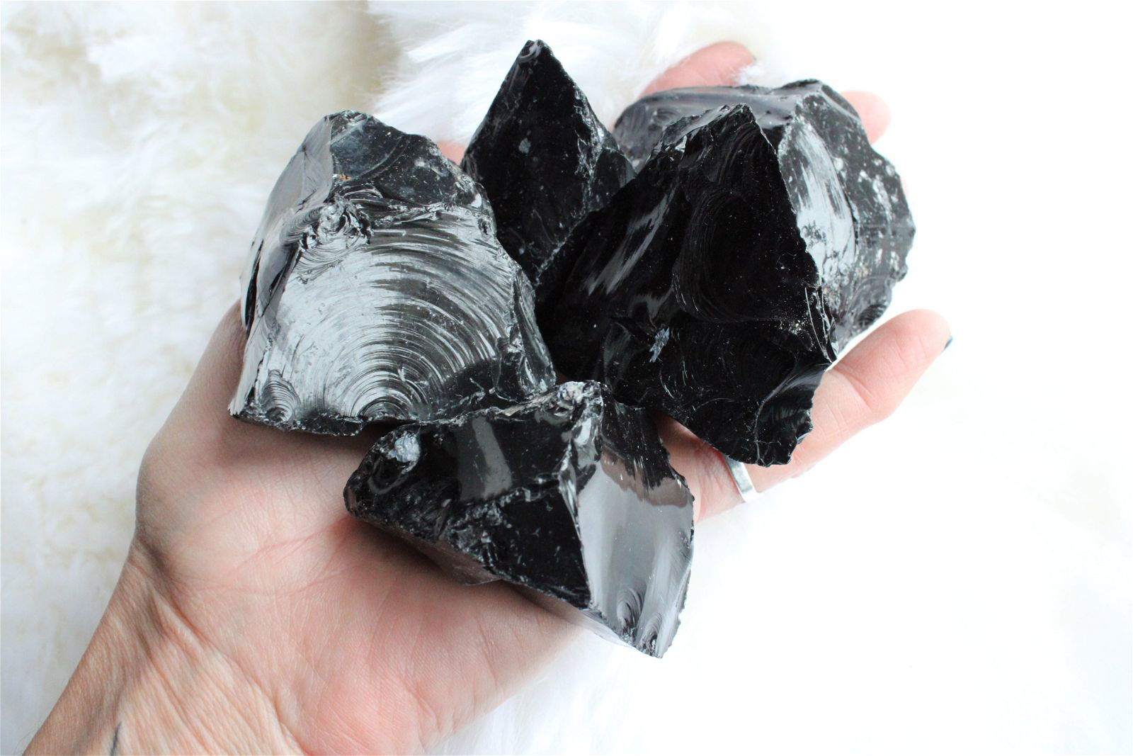 1 obsidienne noire brute 3 tailles au choix - Aurore Lune 