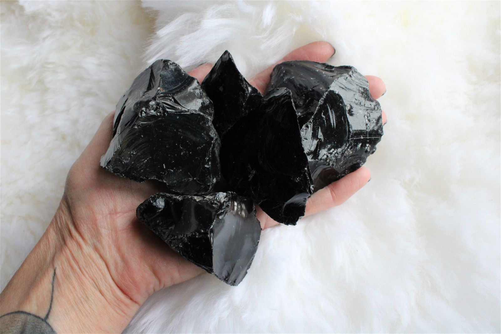 1 obsidienne noire brute 3 tailles au choix - Aurore Lune 