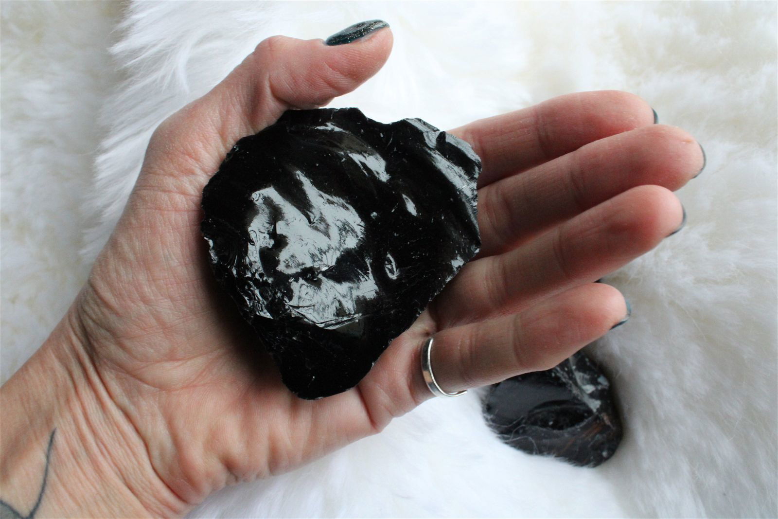 1 obsidienne noire brute 3 tailles au choix - Aurore Lune 