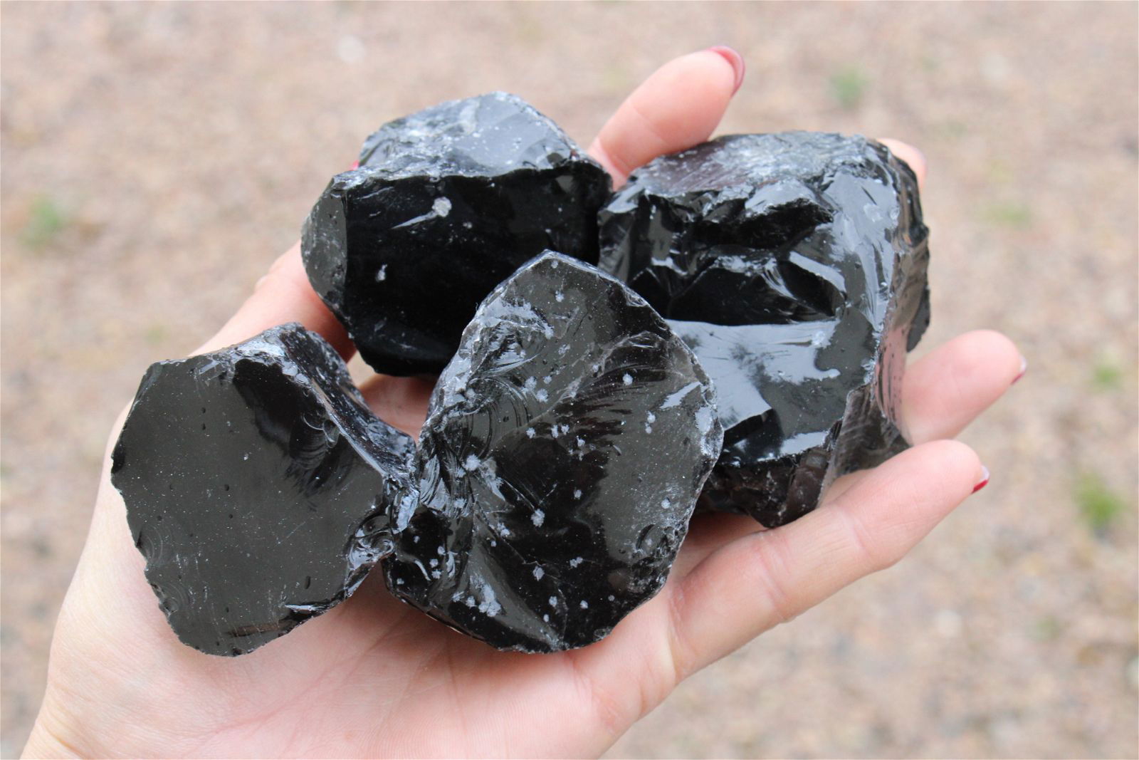 1 obsidienne noire brute 3 tailles au choix - Aurore Lune 