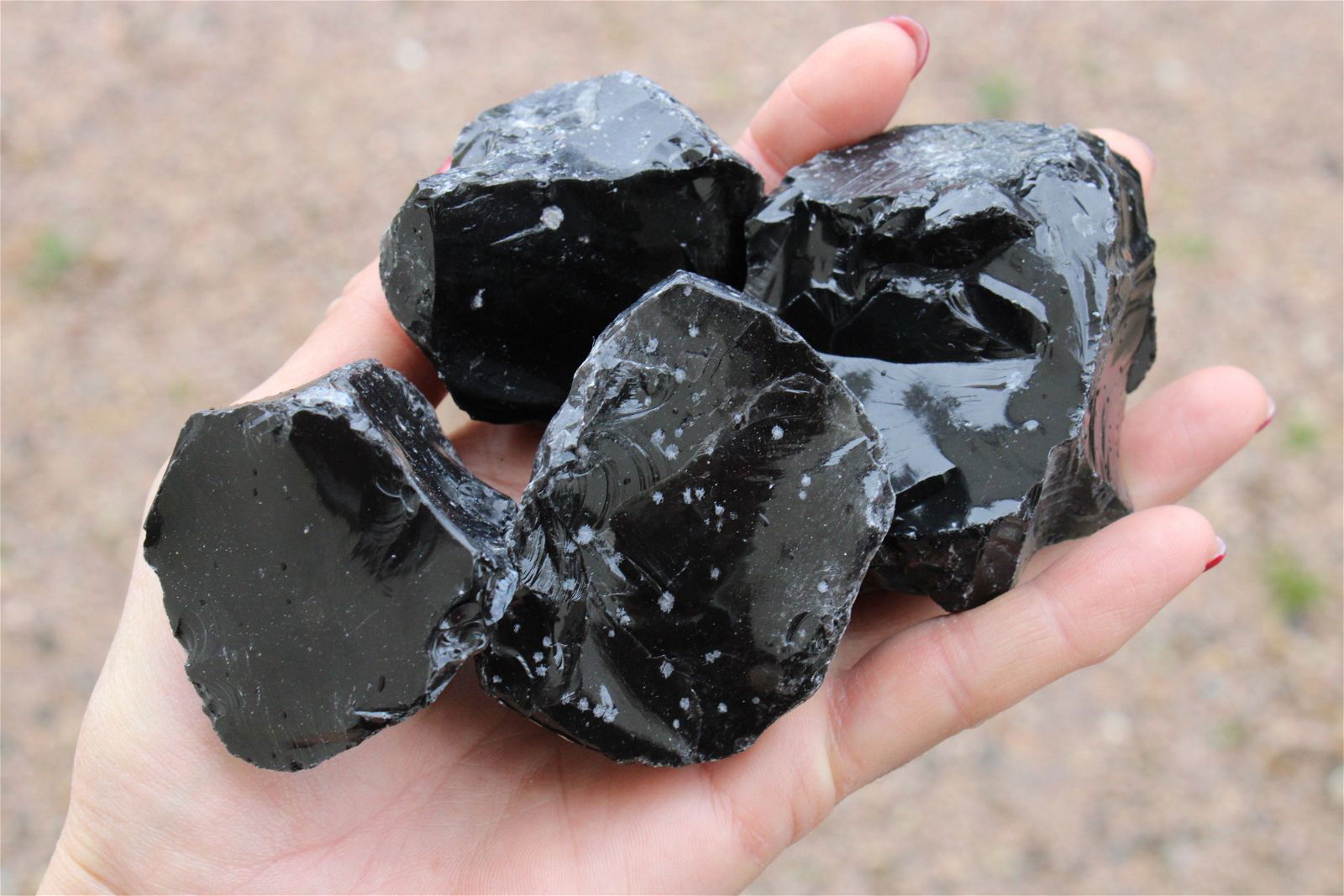 1 obsidienne noire brute 3 tailles au choix - Aurore Lune 