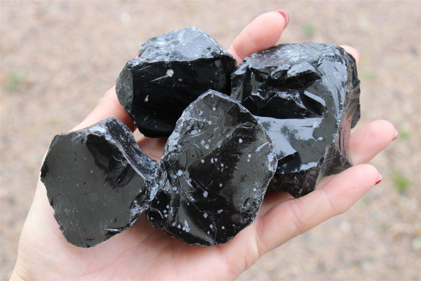 1 obsidienne noire brute 3 tailles au choix - Aurore Lune 