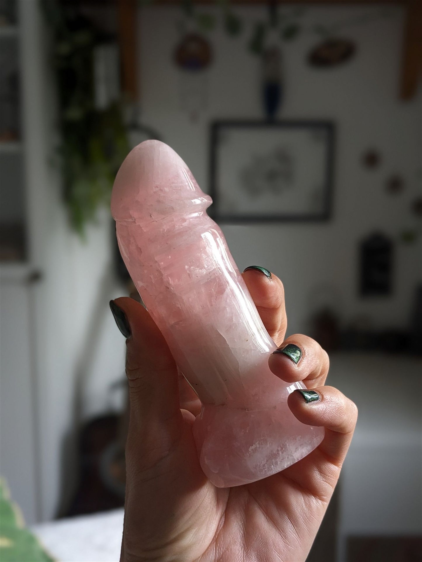 1 pénis en quartz rose - Aurore Lune 