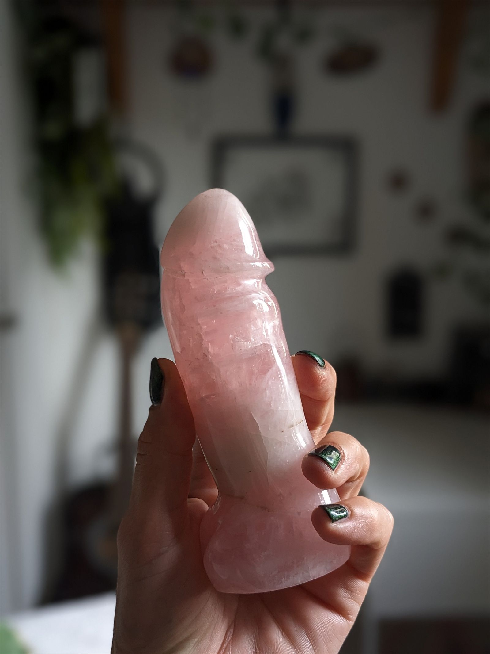 1 pénis en quartz rose - Aurore Lune 
