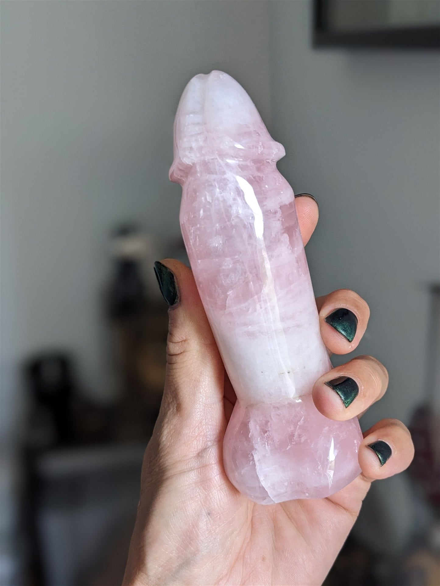 1 pénis en quartz rose - Aurore Lune 