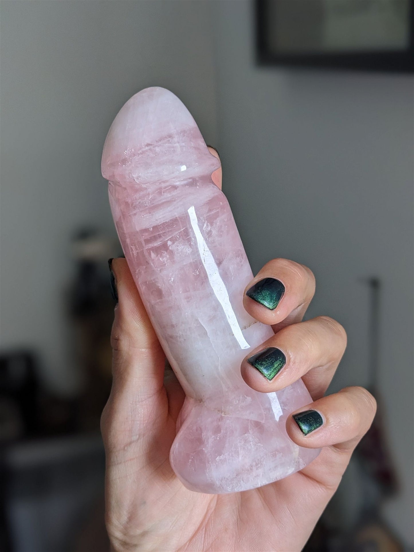 1 pénis en quartz rose - Aurore Lune 