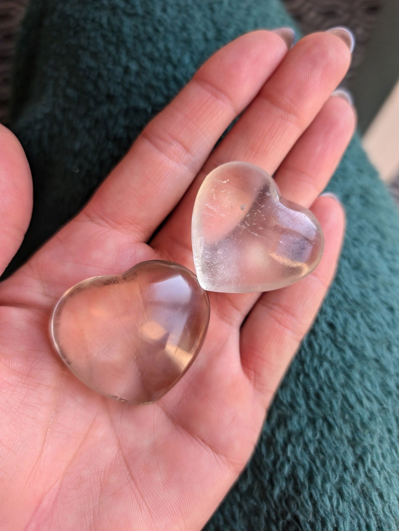 1 petit coeur en cristal de roche - Aurore Lune 