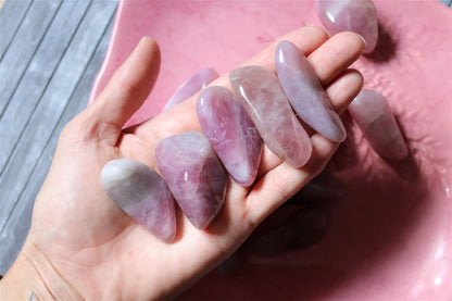 1 pierre roulée en quartz rose lavande - Aurore Lune 