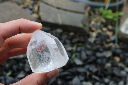 1 pointe de cristal de roche *G* - Aurore Lune 