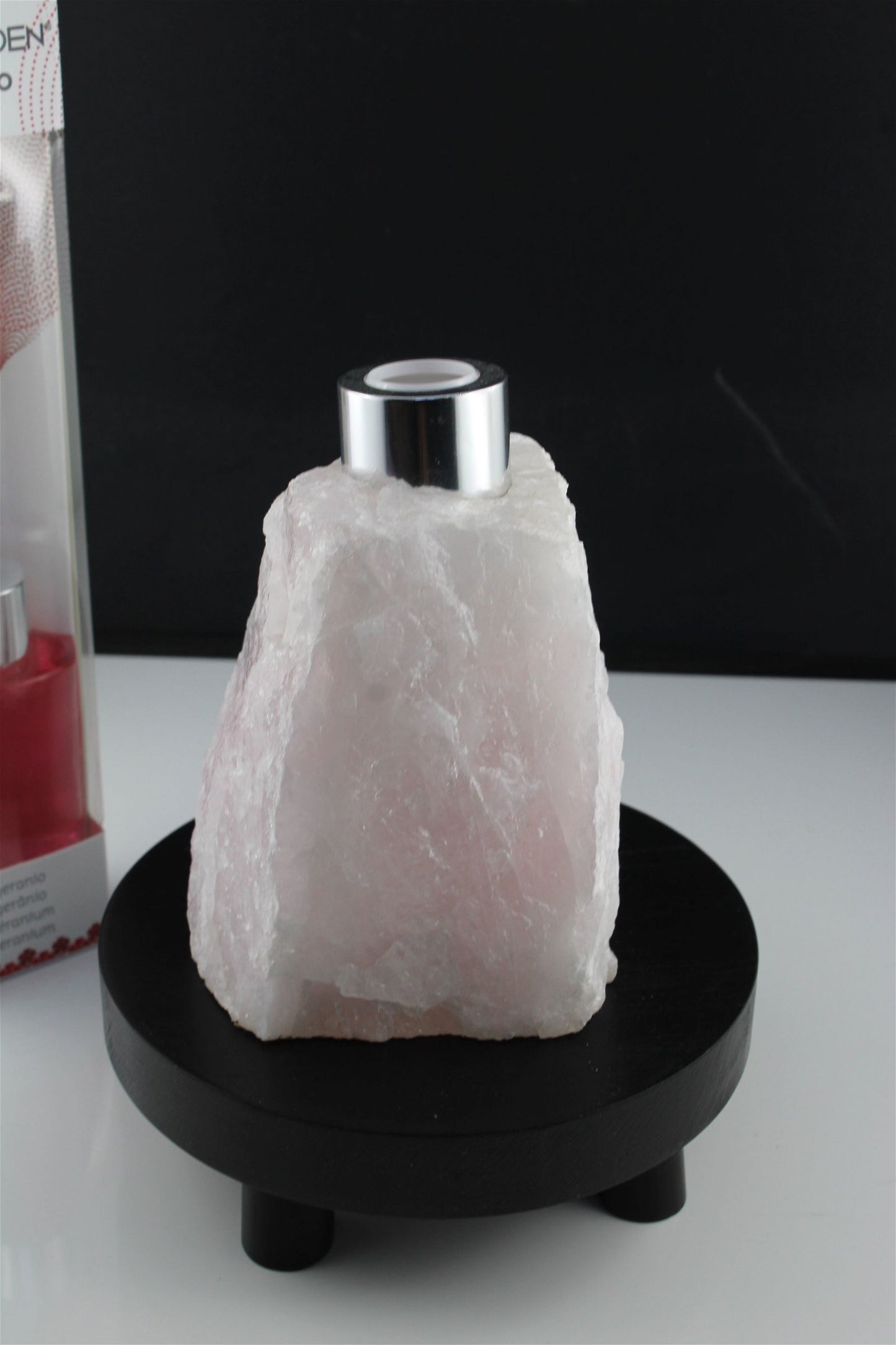 1 porte parfum quartz rose + bâtonnets et parfum fournis - Aurore Lune 