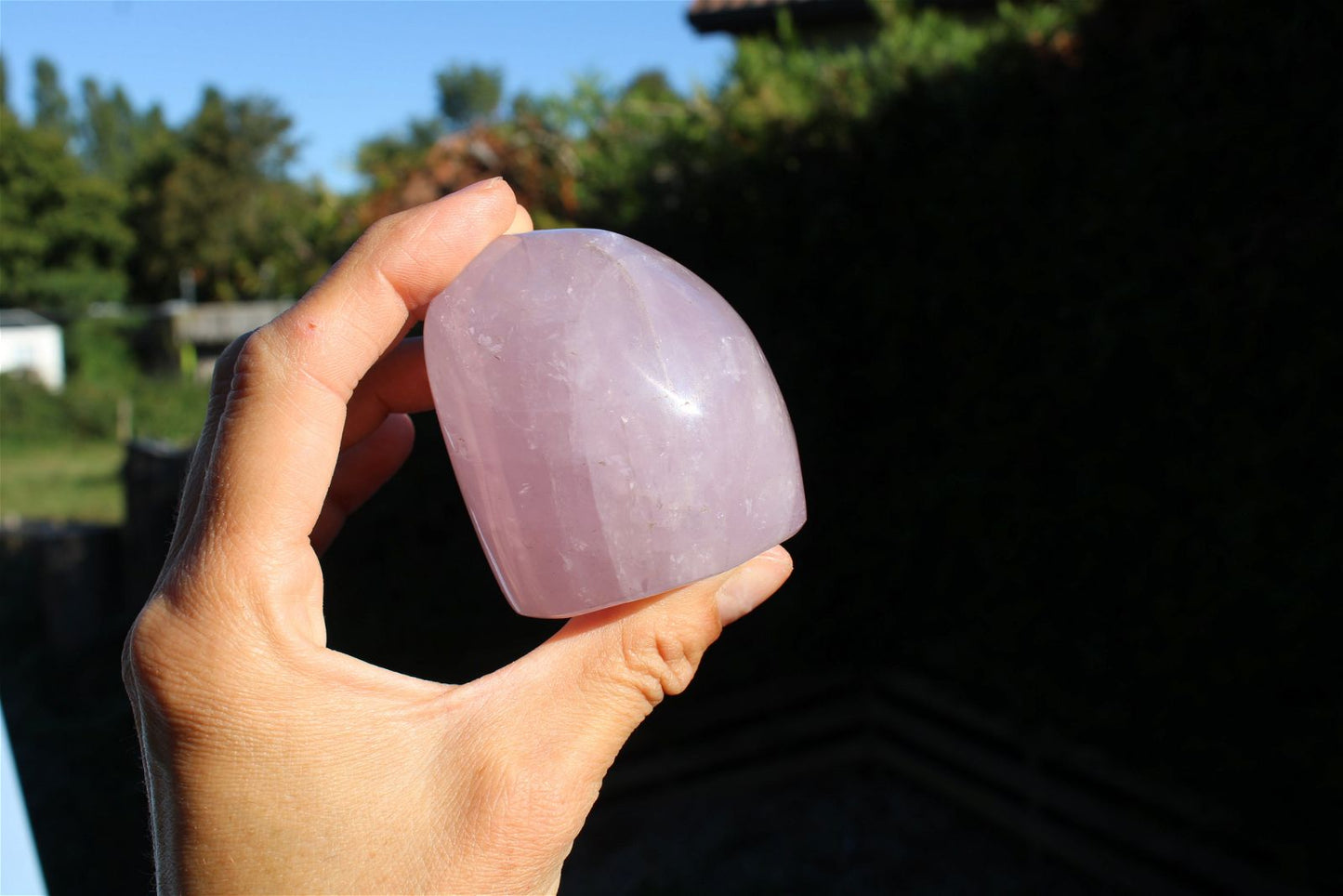 1 quartz rose à poser - 6.5 cm - Aurore Lune 