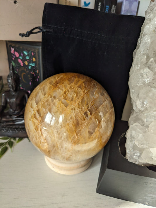 1 sphère quartz hématoïde 1.8 kg 11 cm - Aurore Lune 