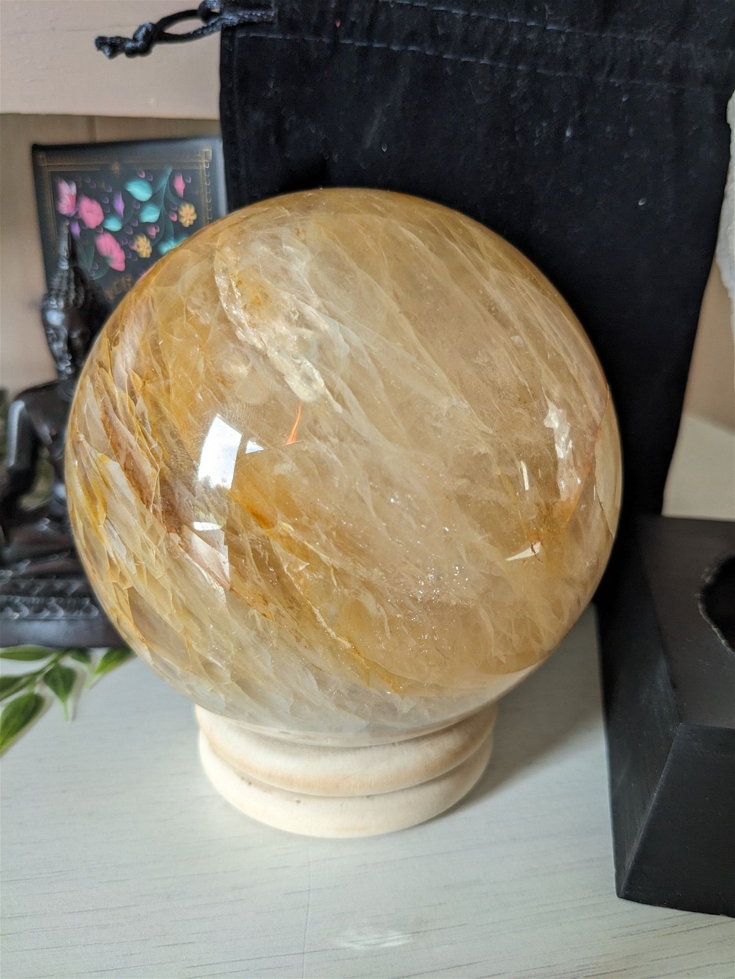 1 sphère quartz hématoïde 1.8 kg 11 cm - Aurore Lune 