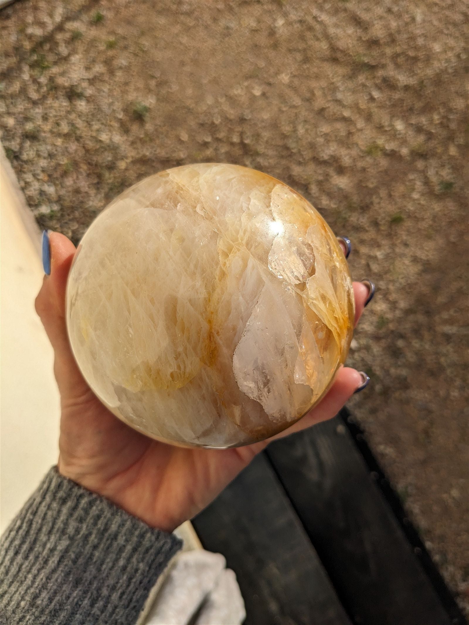 1 sphère quartz hématoïde 1.8 kg 11 cm - Aurore Lune 