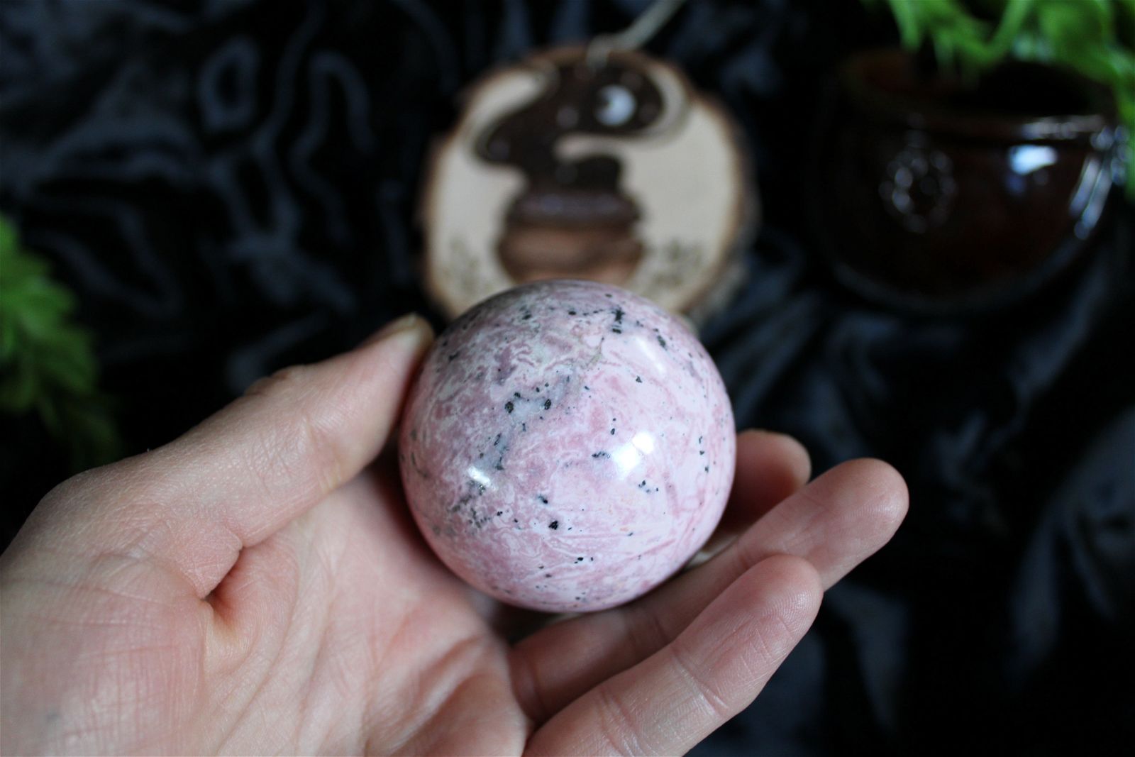 1 sphère rhodochrosite du Pérou 5.4 cm - Aurore Lune 