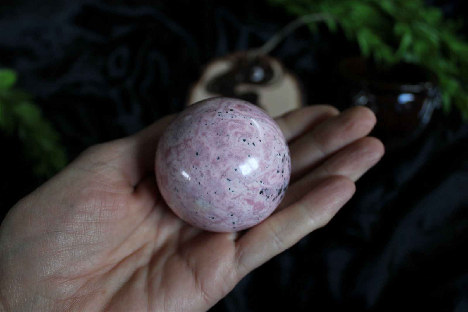 1 sphère rhodochrosite du Pérou 5.4 cm - Aurore Lune 