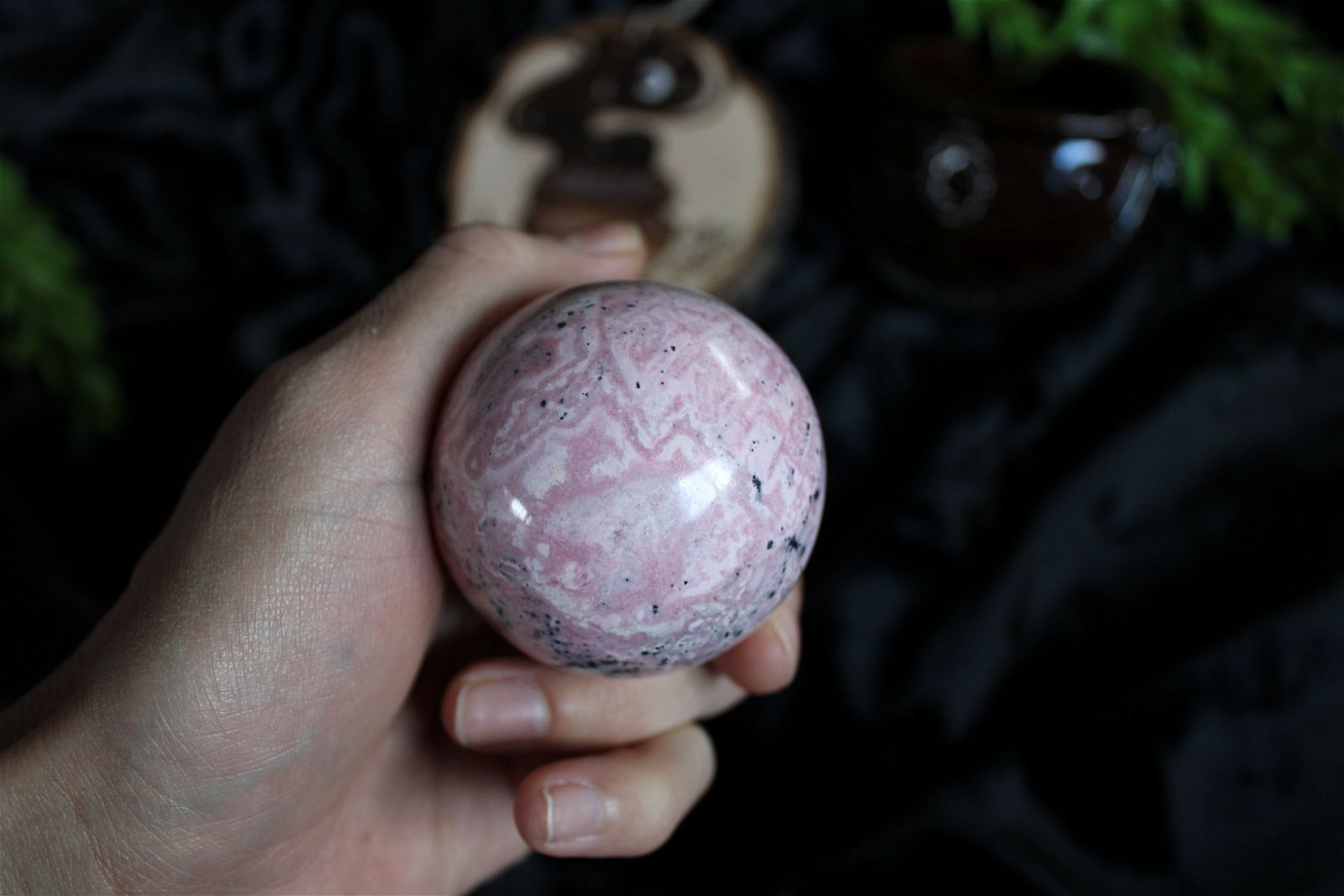 1 sphère rhodochrosite du Pérou 5.4 cm - Aurore Lune 