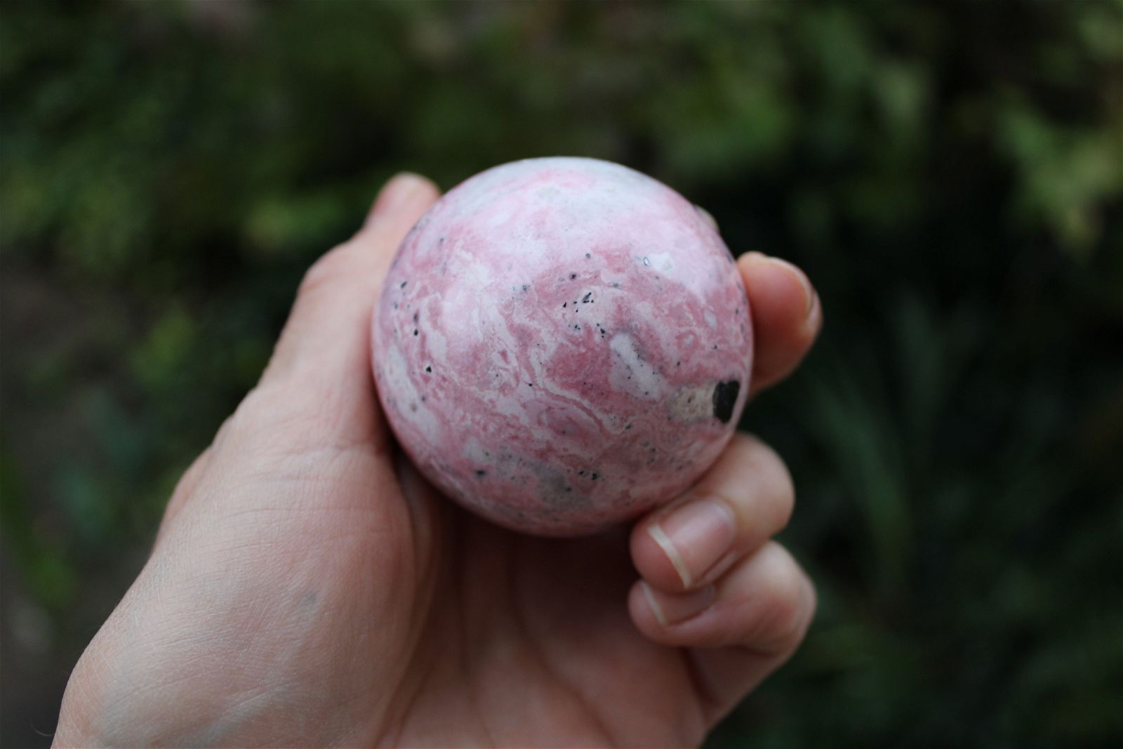 1 sphère rhodochrosite du Pérou 5.5 cm - Aurore Lune 