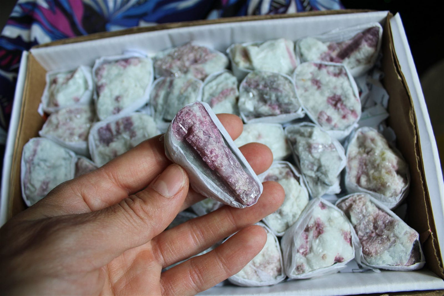 1 tourmaline rose brute - Aurore Lune 