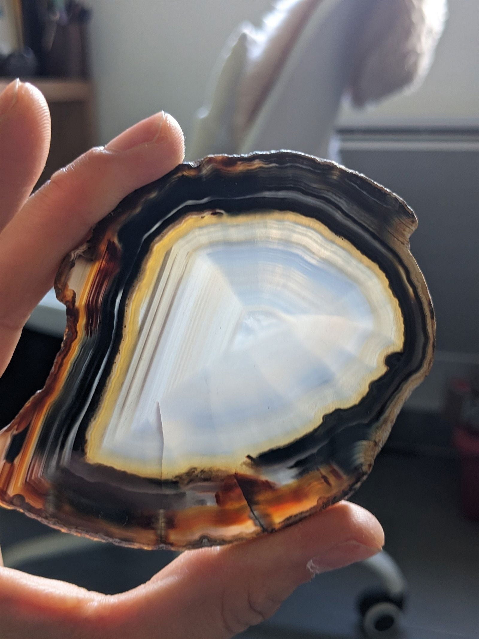 1 tranche en agate - Aurore Lune 