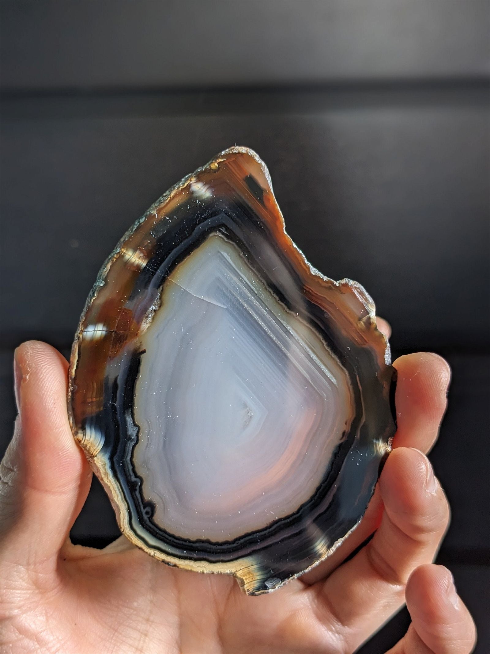 1 tranche en agate - Aurore Lune 