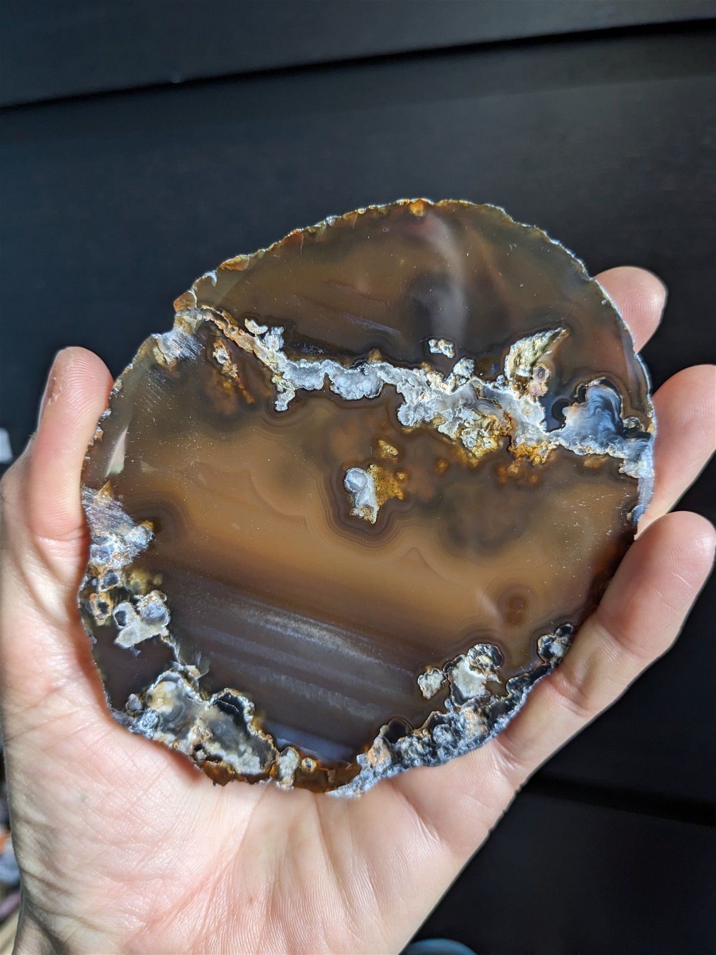 1 tranche en agate - Aurore Lune 