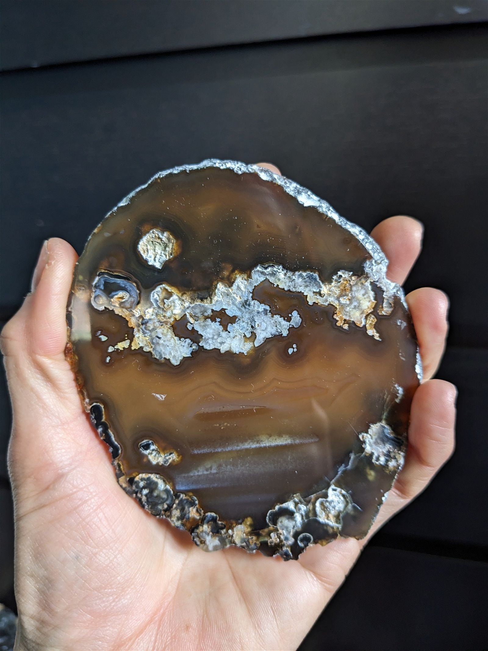 1 tranche en agate - Aurore Lune 