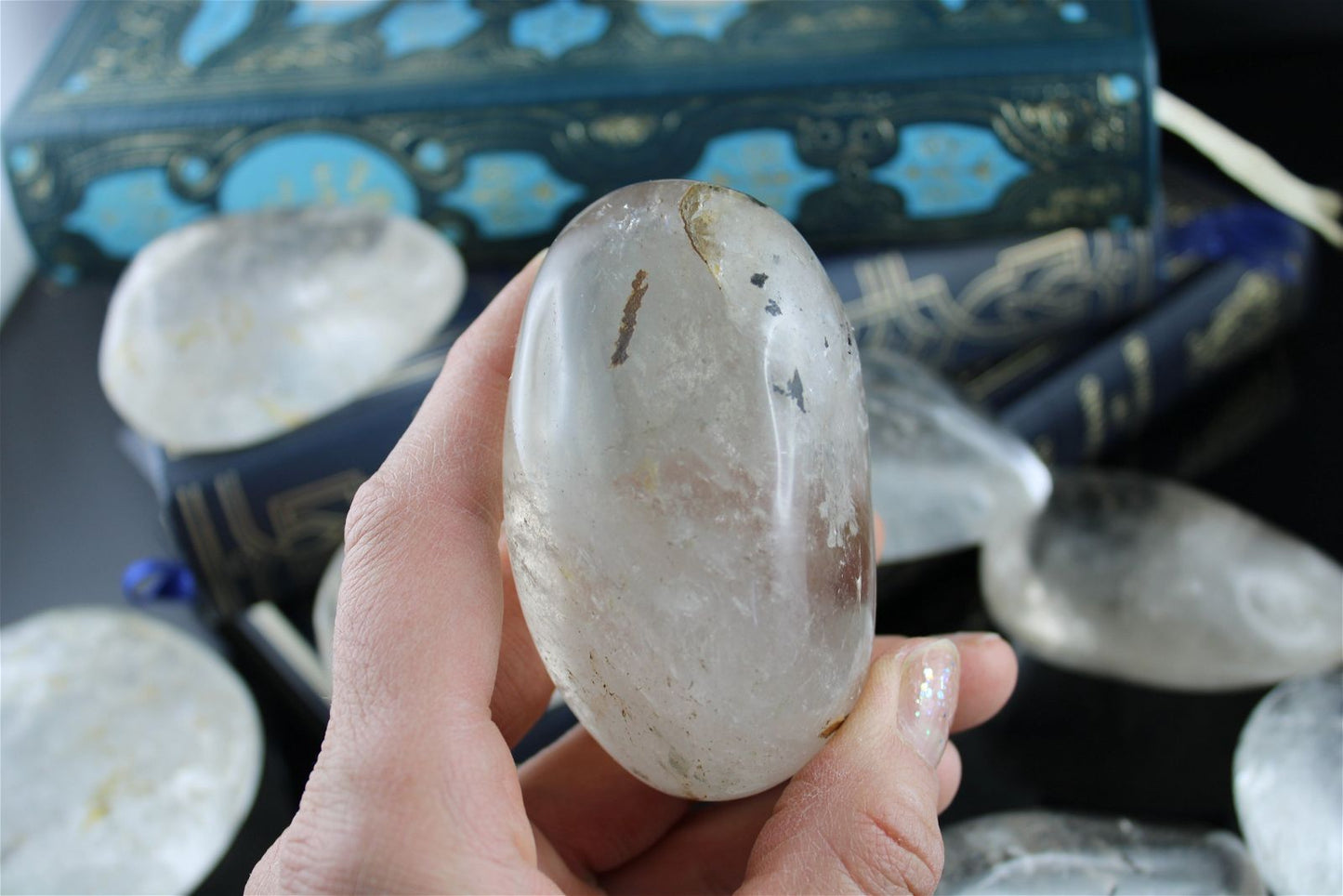 AU CHOIX Gros galet en cristal de roche COLIS - Aurore Lune 