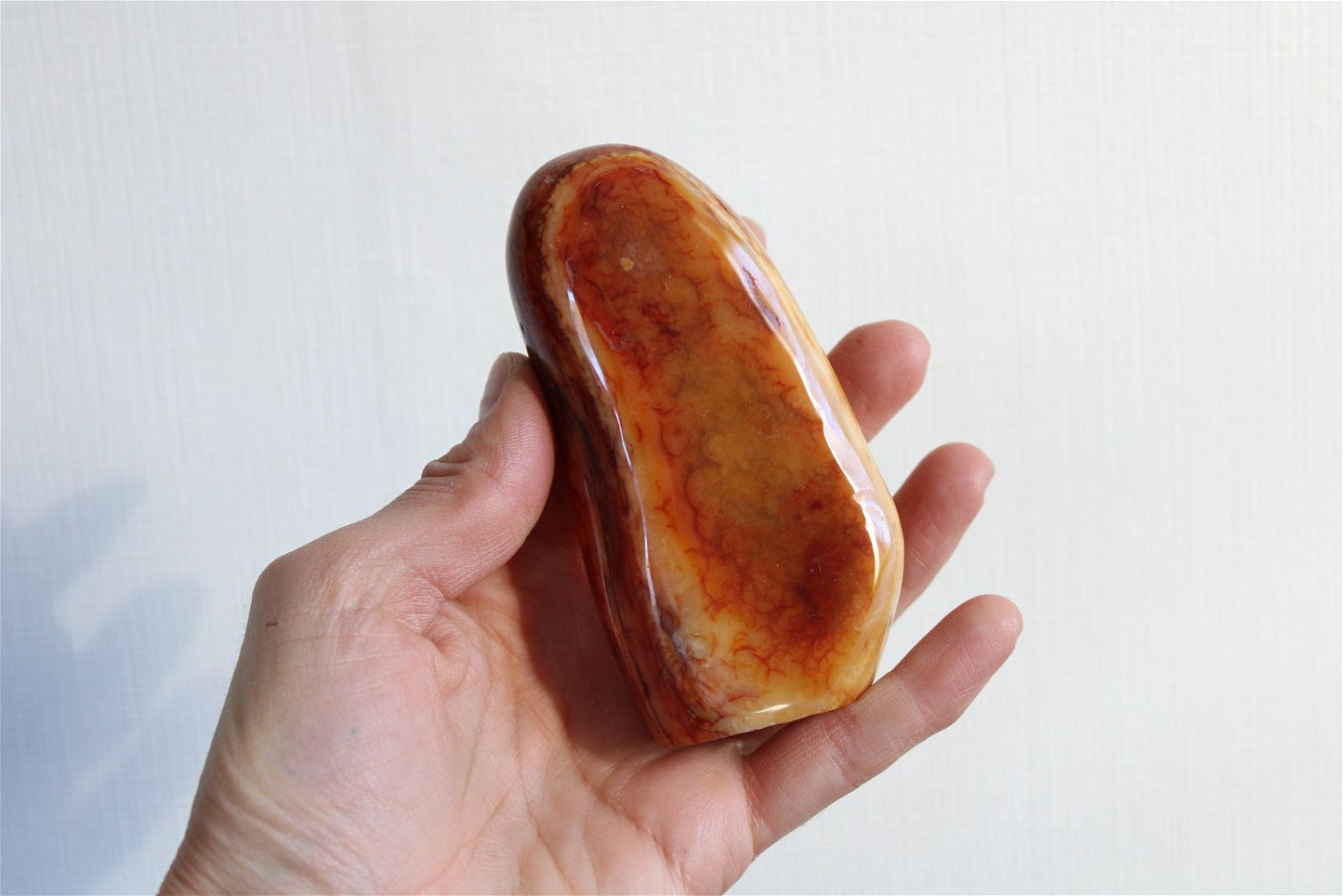 Agate - Cornaline à poser 11 cm de haut -COLISSIMO - Aurore Lune 