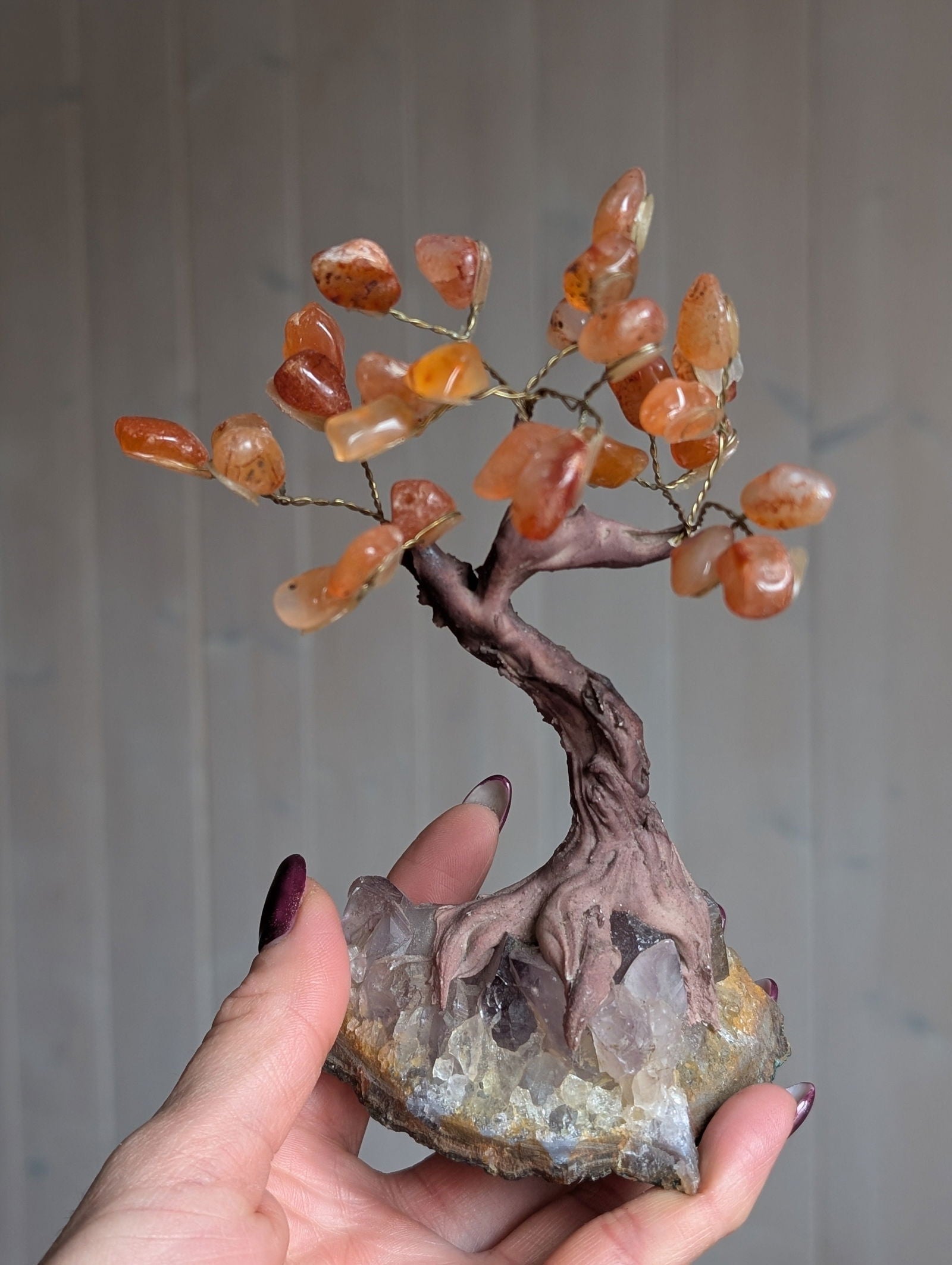 Arbre de vie améthyste cornaline - Aurore Lune 