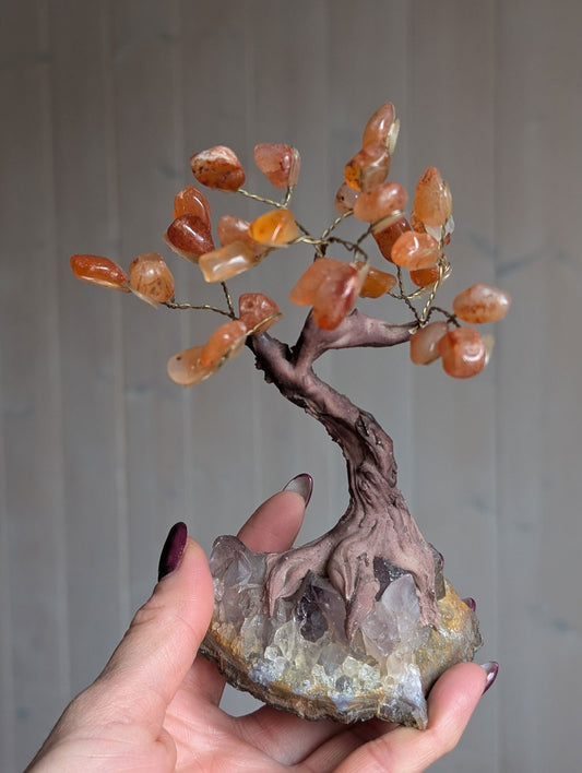 Arbre de vie améthyste cornaline - Aurore Lune 