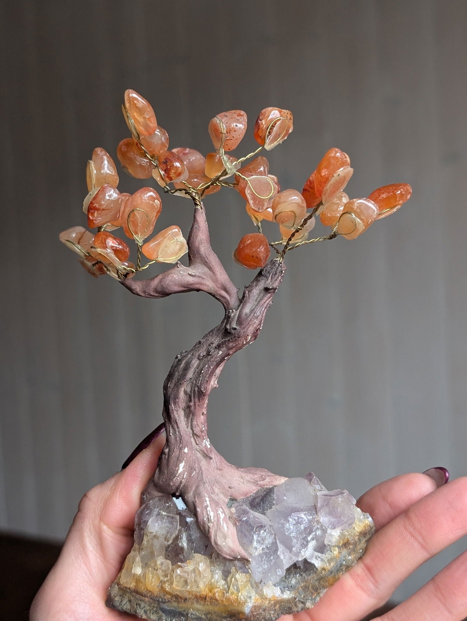 Arbre de vie améthyste cornaline - Aurore Lune 