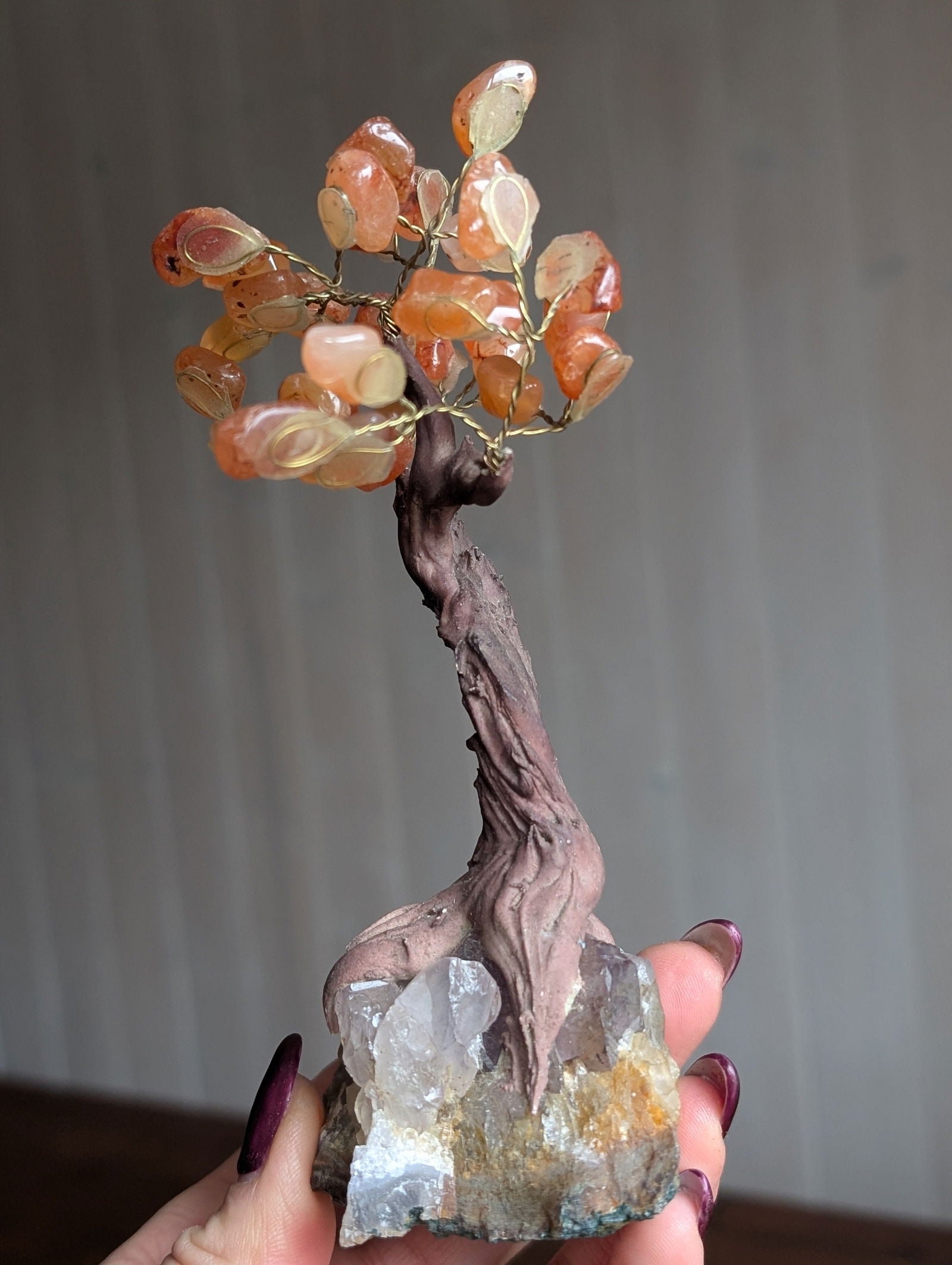 Arbre de vie améthyste cornaline - Aurore Lune 
