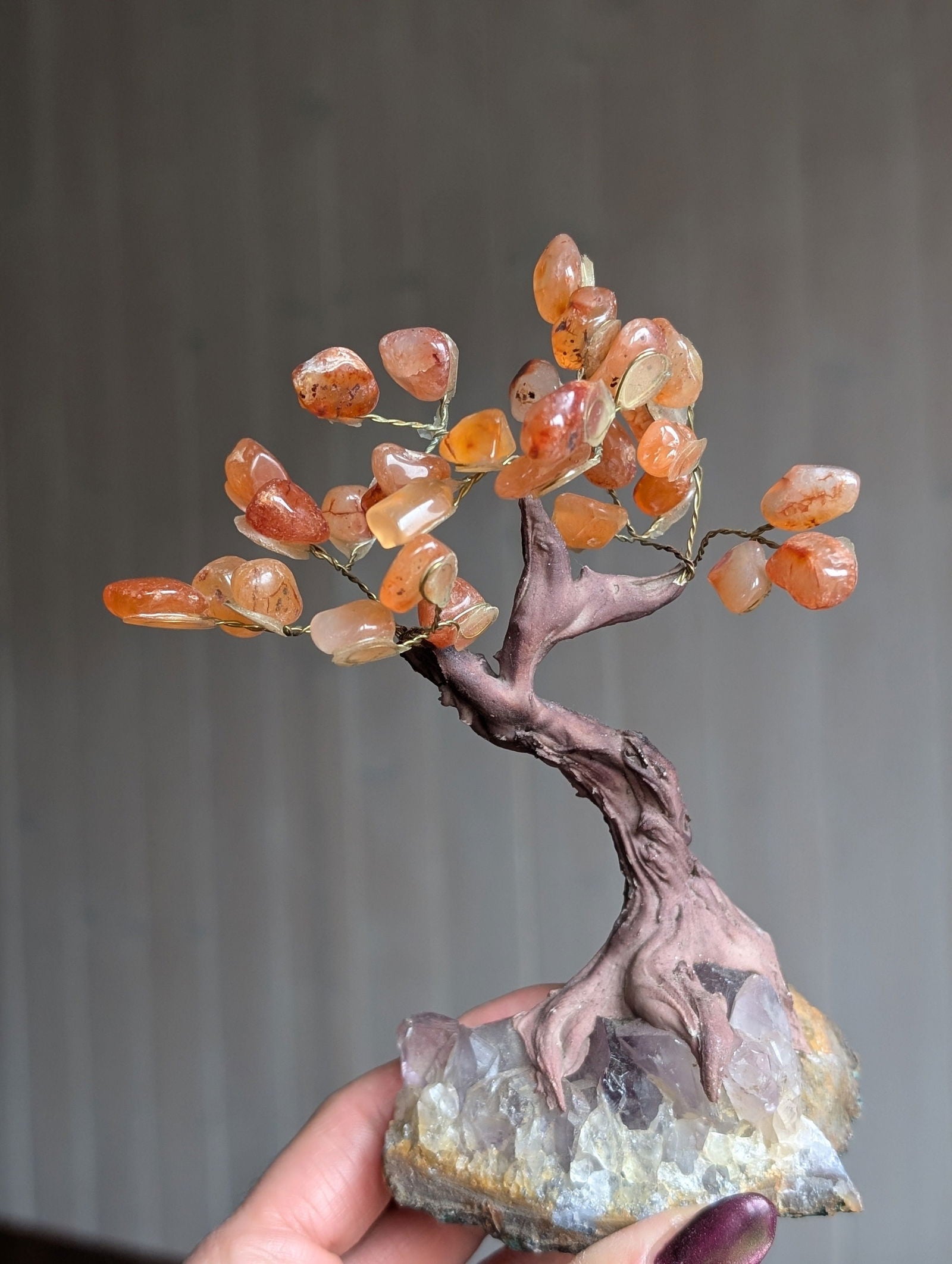 Arbre de vie améthyste cornaline - Aurore Lune 