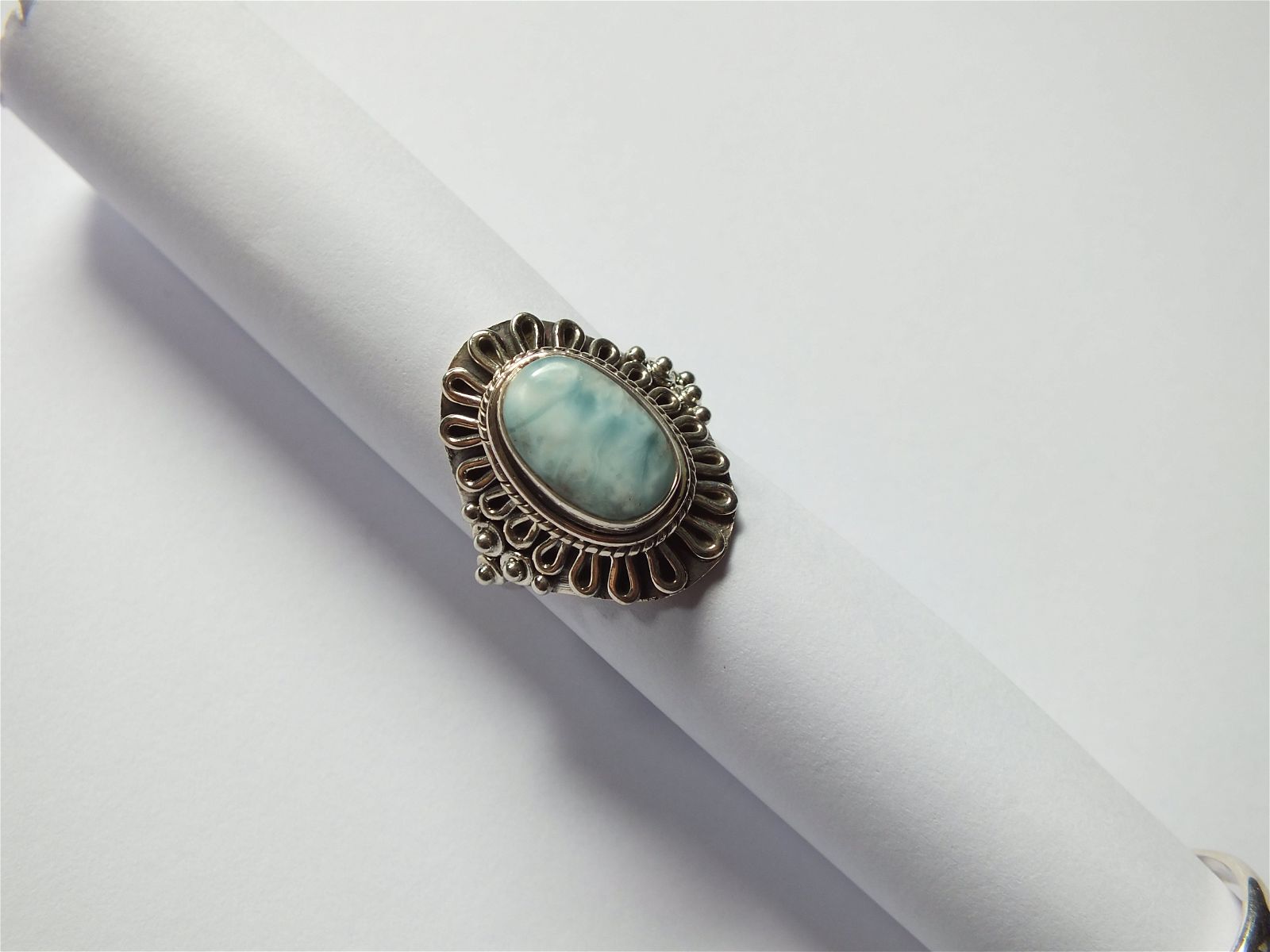 Bague avec larimar T.53 - Aurore Lune 