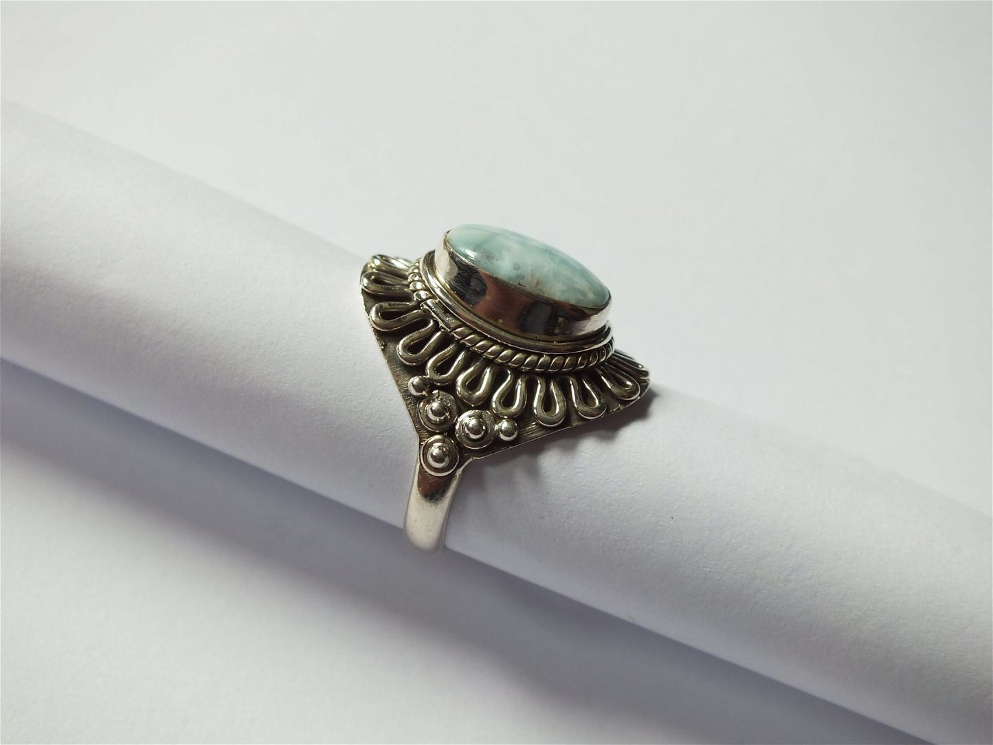 Bague avec larimar T.53 - Aurore Lune 